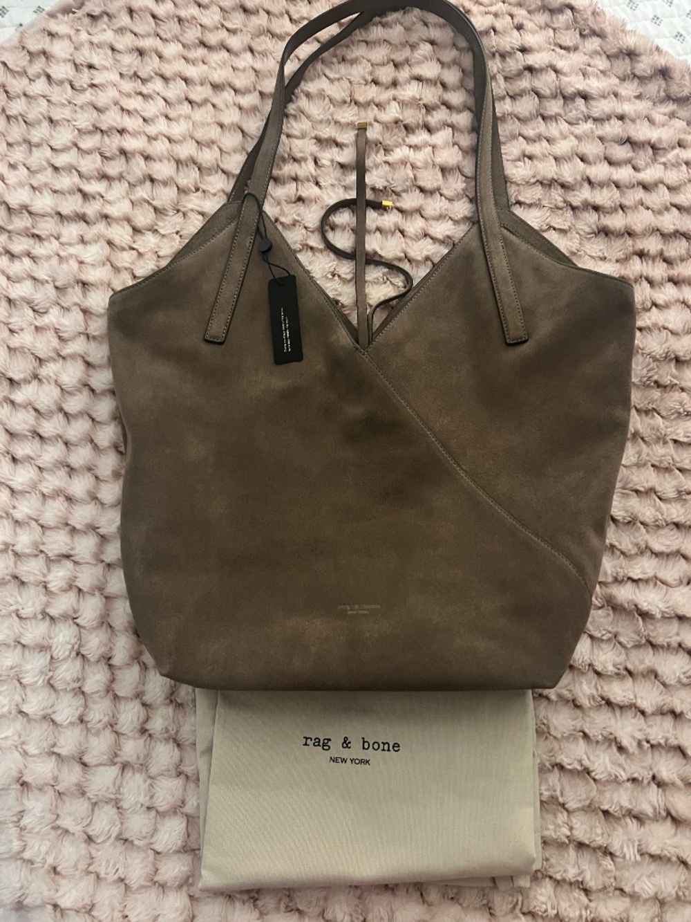 NWT: Rag & Bone Taupe Suede Shopper